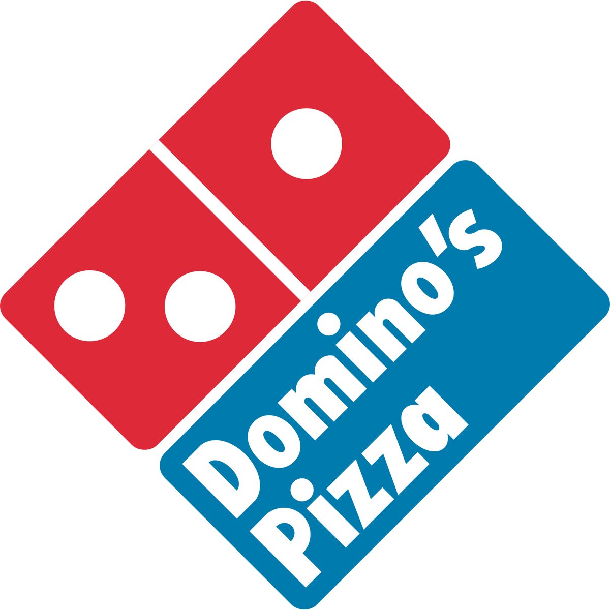 Domino's Pizza(旧ロゴ 1996–2012)のロゴ使用例
