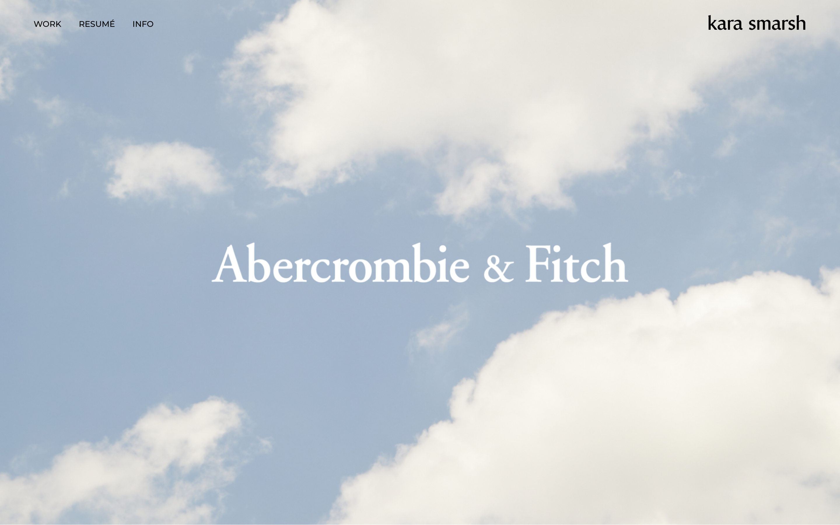 Abercrombie & Fitchのロゴ使用例